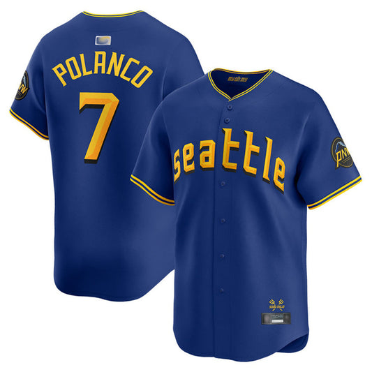 S.Mariners #7 Jorge Polanco Player City Connect Limited Baseball Jerseys