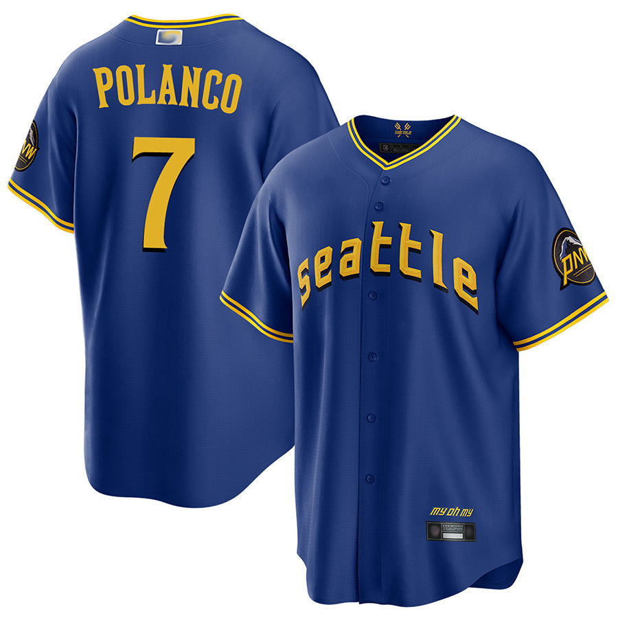 S.Mariners #7 Jorge Polanco Player Royal City Connect Replica Baseball Jerseys