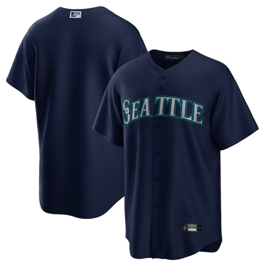 S.Mariners Blank Player Navy Replica Team Baseball Jerseys