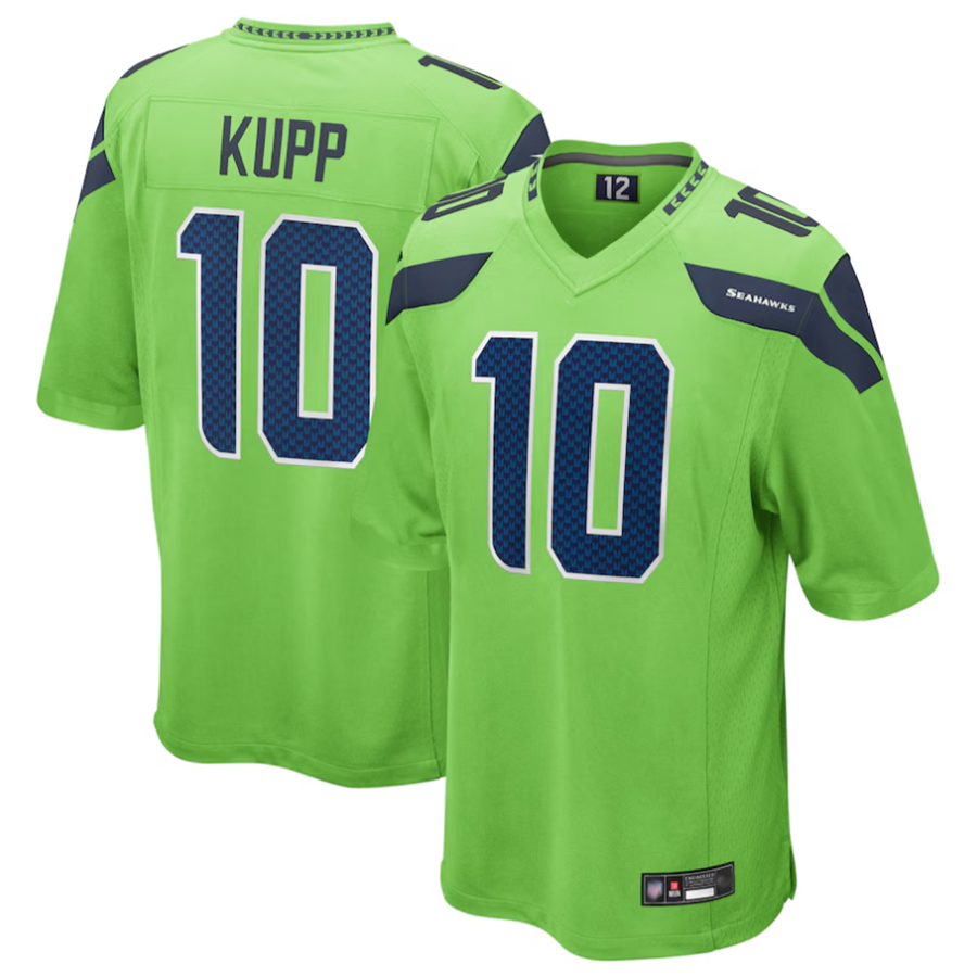 S.Seahawks #10 Cooper Kupp Player Green Game Replica Football Jerseys