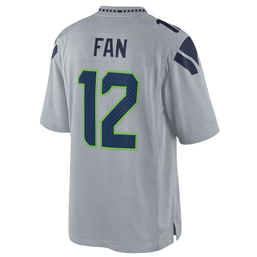 S.Seahawks #12 12s FAN Player Grey Home Game Football Jerseys