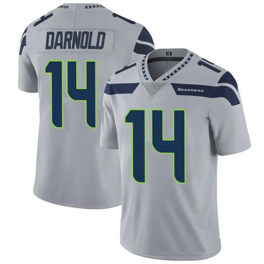 S.Seahawks #14 Sam Darnold Player Grey Vapor Limited Football Jerseys