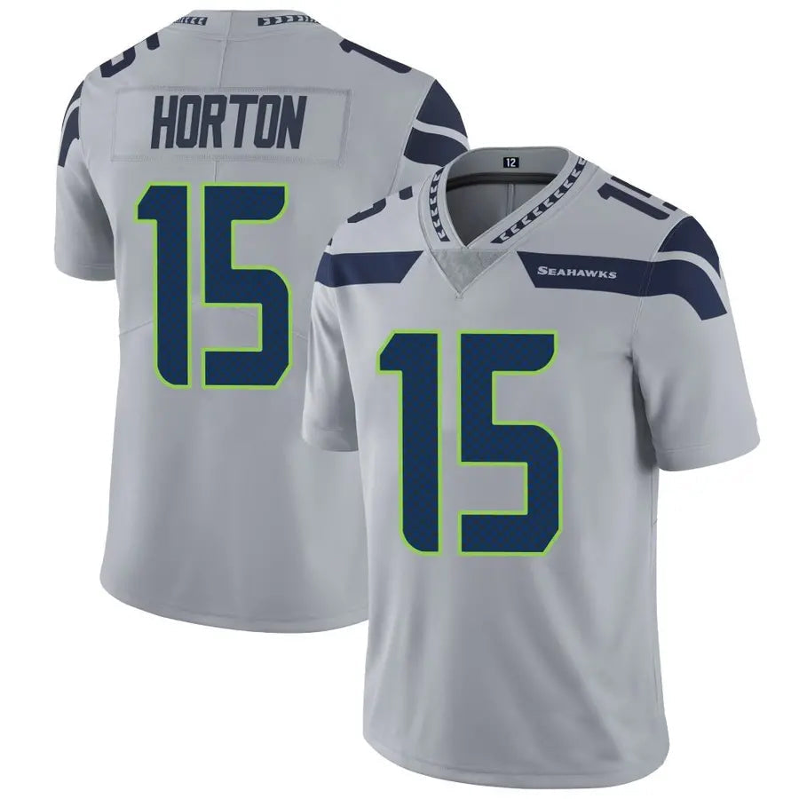 S.Seahawks #15 Tory Horton Player Gray Vapor Limited Football Jerseys