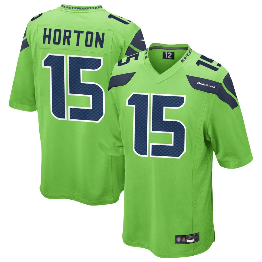 S.Seahawks #15 Tory Horton Player Green Game Football Jerseys