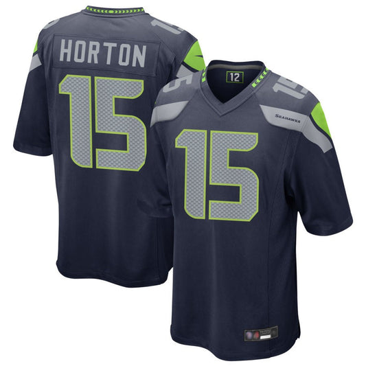 S.Seahawks #15 Tory Horton Player Navy Home Game Football Jerseys