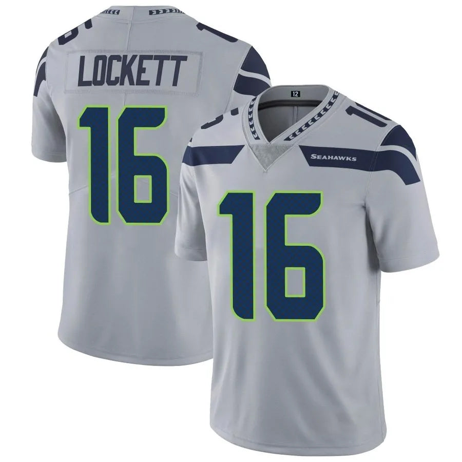 S.Seahawks #16 Tyler Lockett Player Gray Vapor Limited Football Jerseys