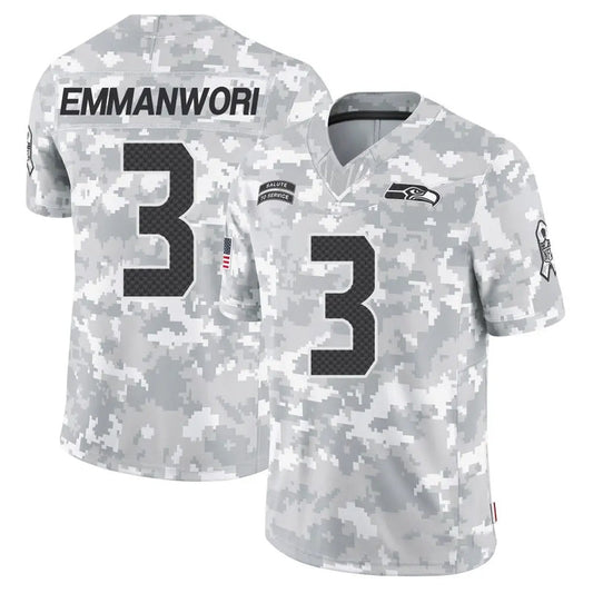 S.Seahawks #3 Nick Emmanwori Player Arctic Camo Salute to Service Limited Football Jerseys