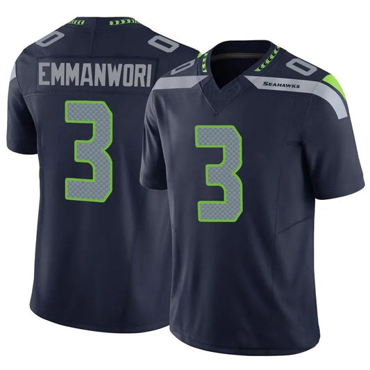 S.Seahawks #3 Nick Emmanwori Player Navy Vapor F.U.S.E. Limited Football Jerseys