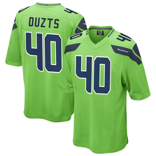 S.Seahawks #40 Robbie Ouzts Player Green Home Game Football Jerseys