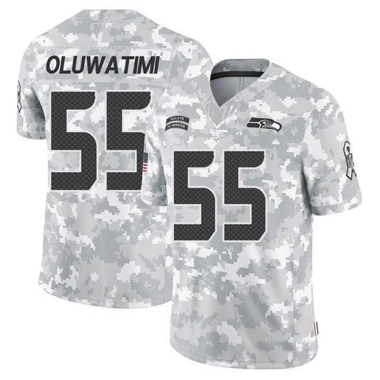 S.Seahawks #55 Olu Oluwatimi Player Arctic Camo Salute to Service Limited Football Jerseys