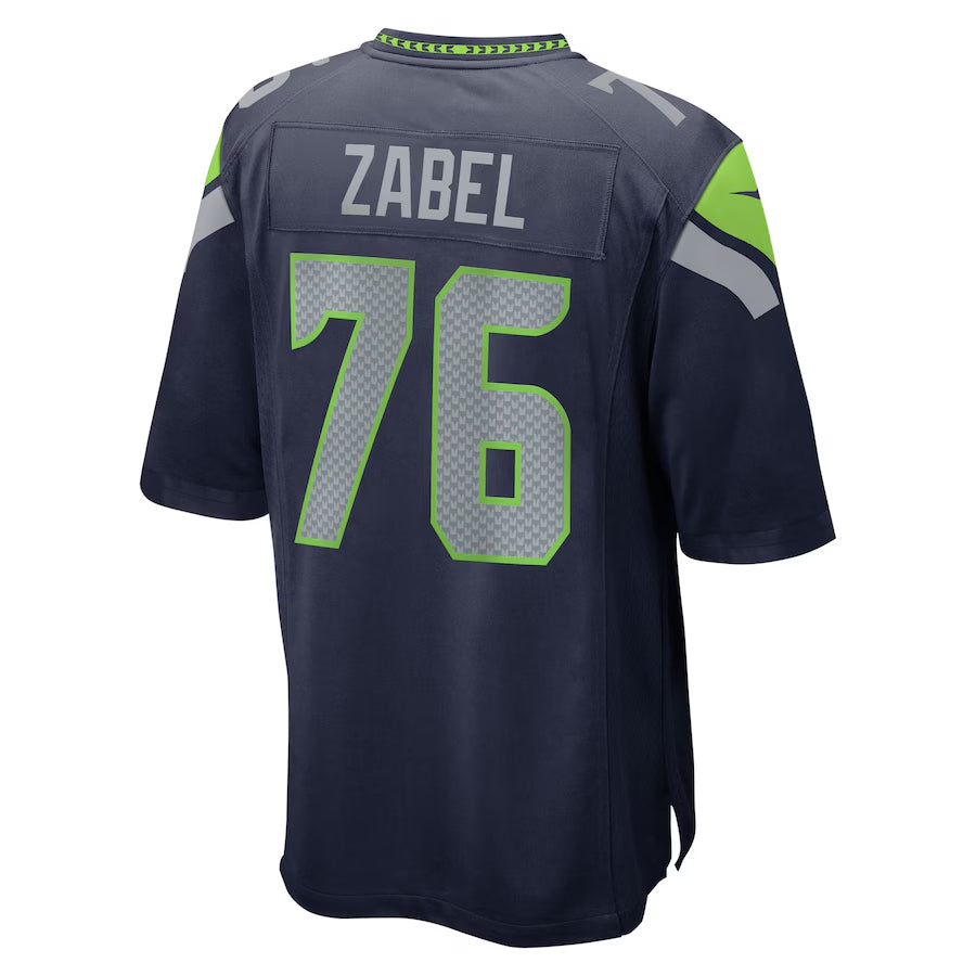 S.Seahawks #76 Grey Zabel Player Navy Home Game Football Jerseys