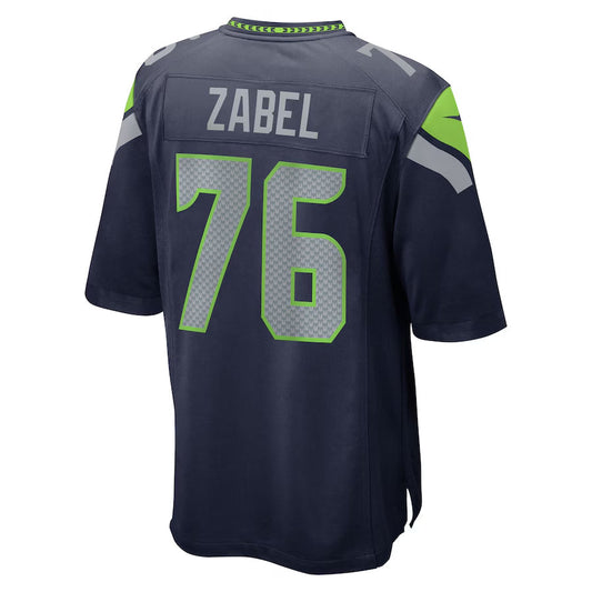 S.Seahawks #76 Grey Zabel Player Navy Home Game Football Jerseys