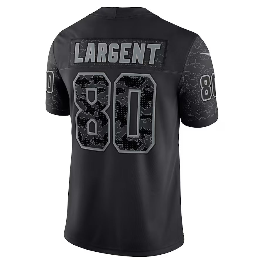S.Seahawks #80 Steve Largent Player Black RFLCTV Limited Football Jerseys