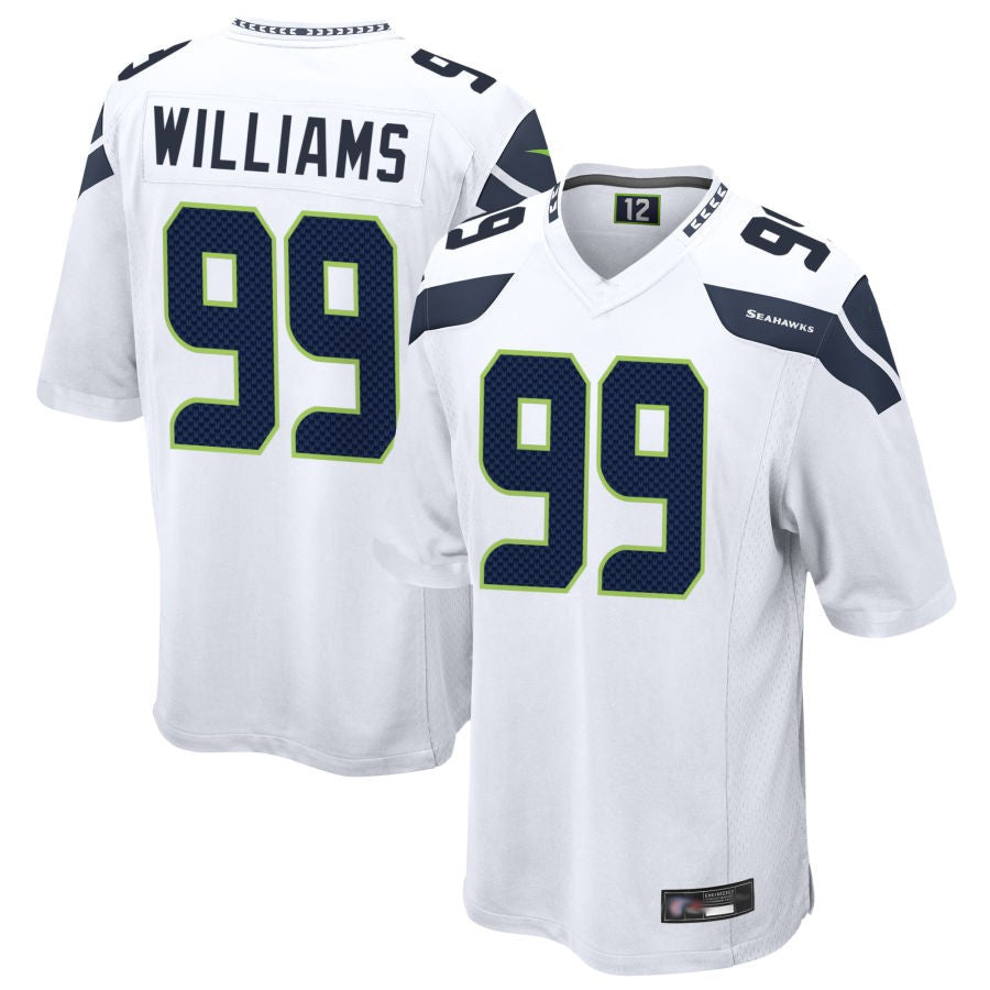 S.Seahawks #99 Leonard Williams Player White Home Game Football Jerseys