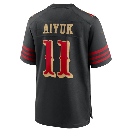 SF.49ers #11 Brandon Aiyuk Player Rivalries Collection Black Game Football Jerseys