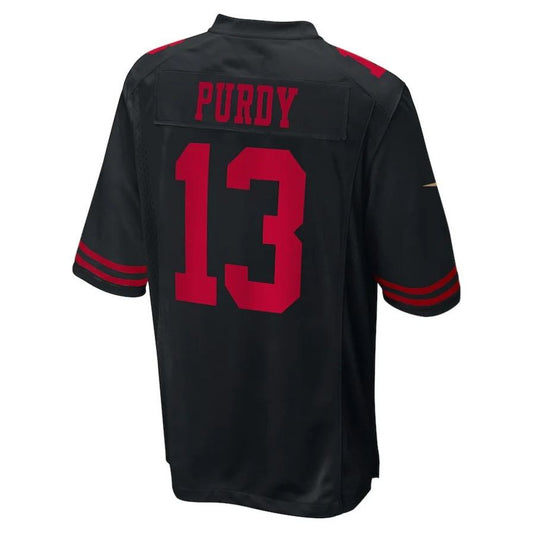 #13 Brock Purdy Playre SF.49ers Black Fashion Game Football Jerseys