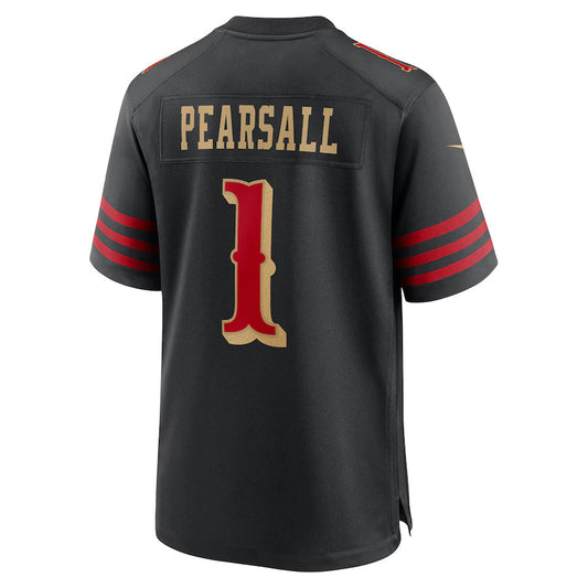 SF.49ers #1 Ricky Pearsall Player Rivalries Collection Black Game Football Jerseys