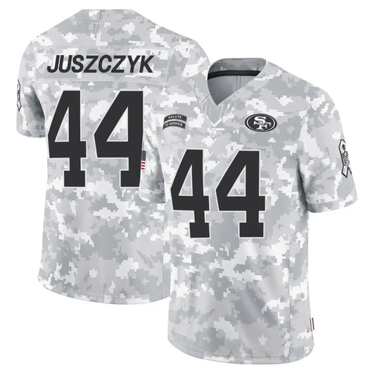 SF.49ers #44 Kyle Juszczyk Player Arctic Camo Salute to Service Limited Football Jerseys