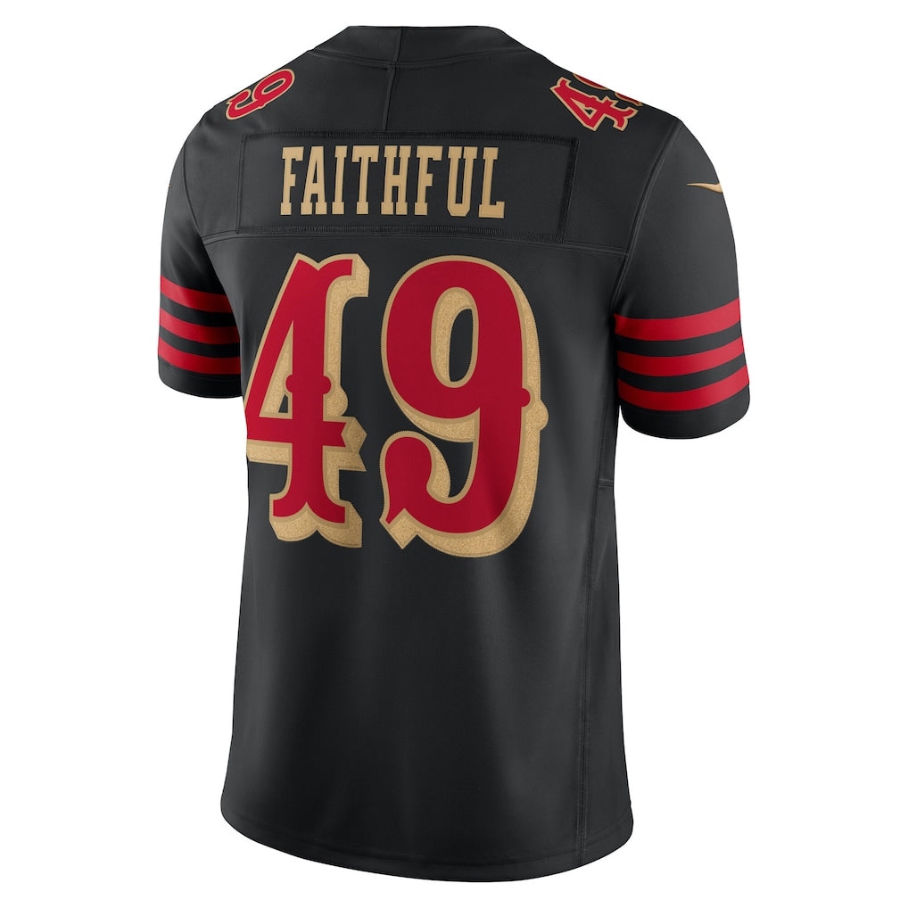 SF.49ers #49 The Faithful Player Black Rivalries Collection Limited Football Jerseys