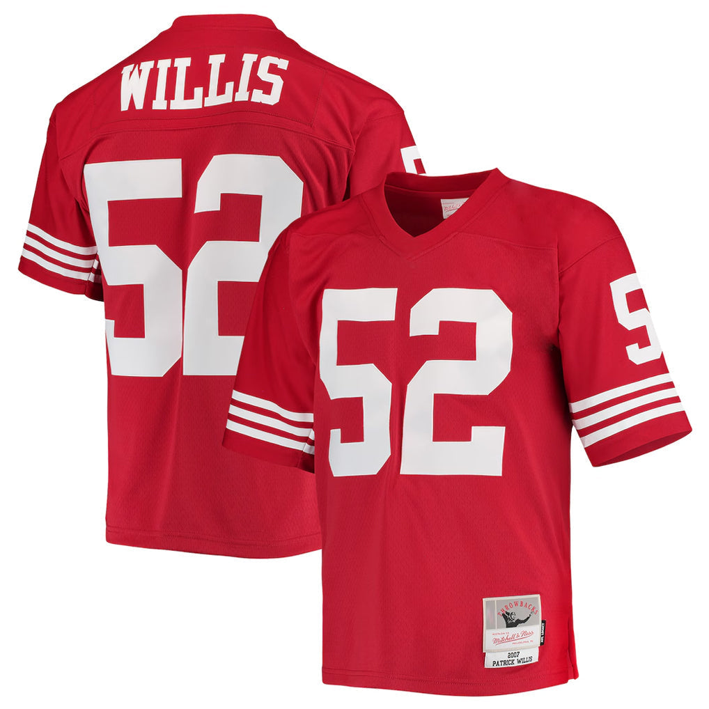 SF.49ers #52 Patrick Willis Player Mitchell & Ness Scarlet Legacy Football Jerseys