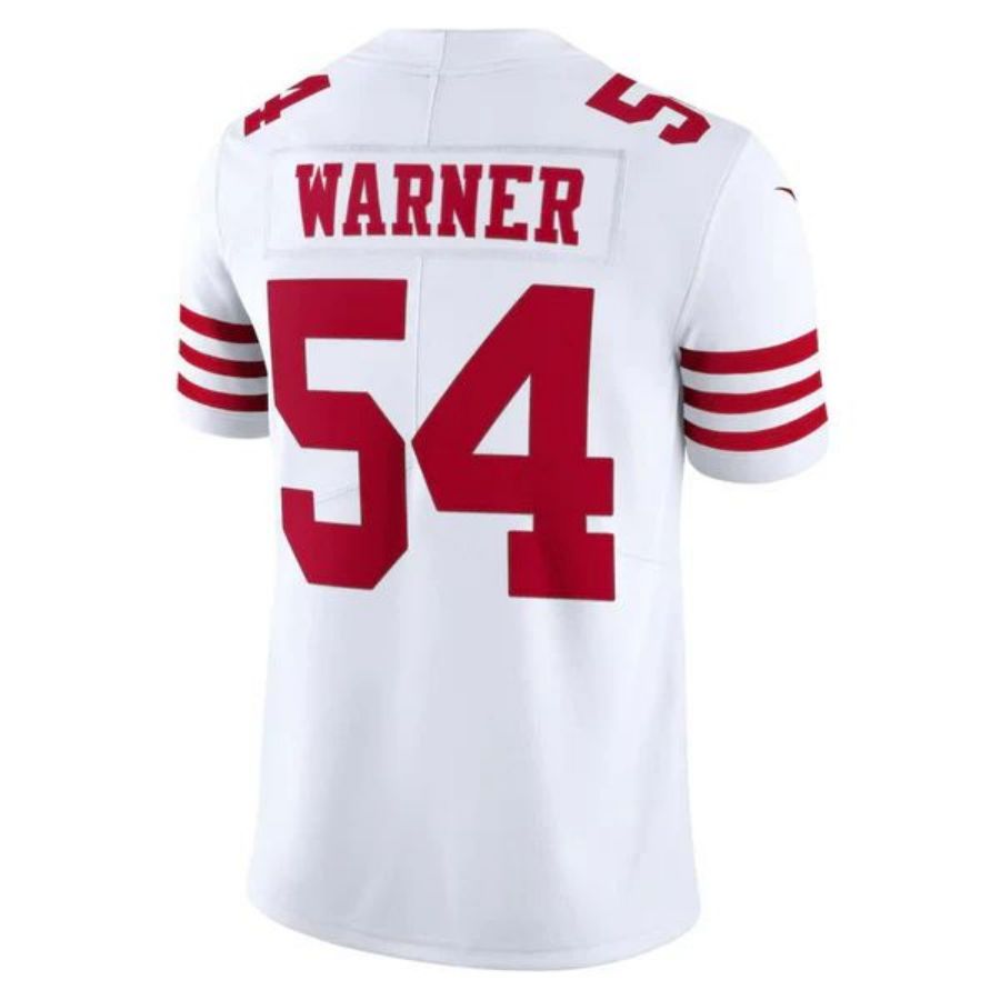 #54 Fred Warner Player SF.49ers White Vapor Limited Football Jerseys