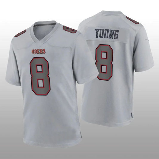 #8 Steve Young Player SF.49ers Gray Game Football Jerseys