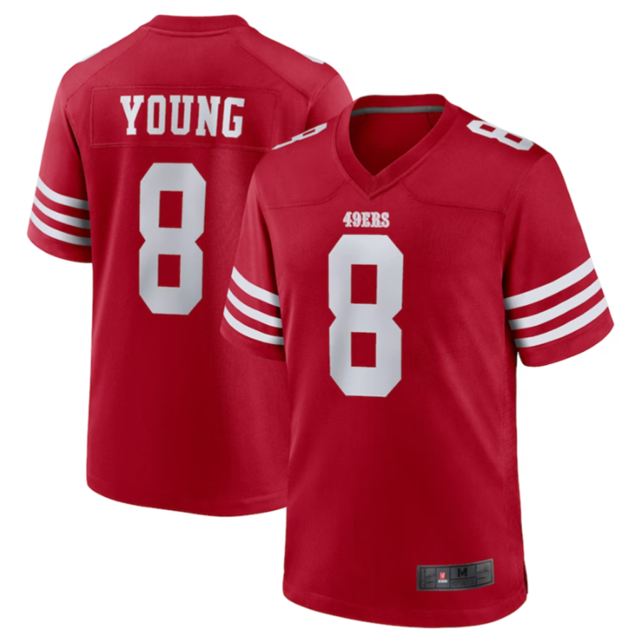#8 Steve Young Player SF.49ers Scarlet Game Football Jerseys