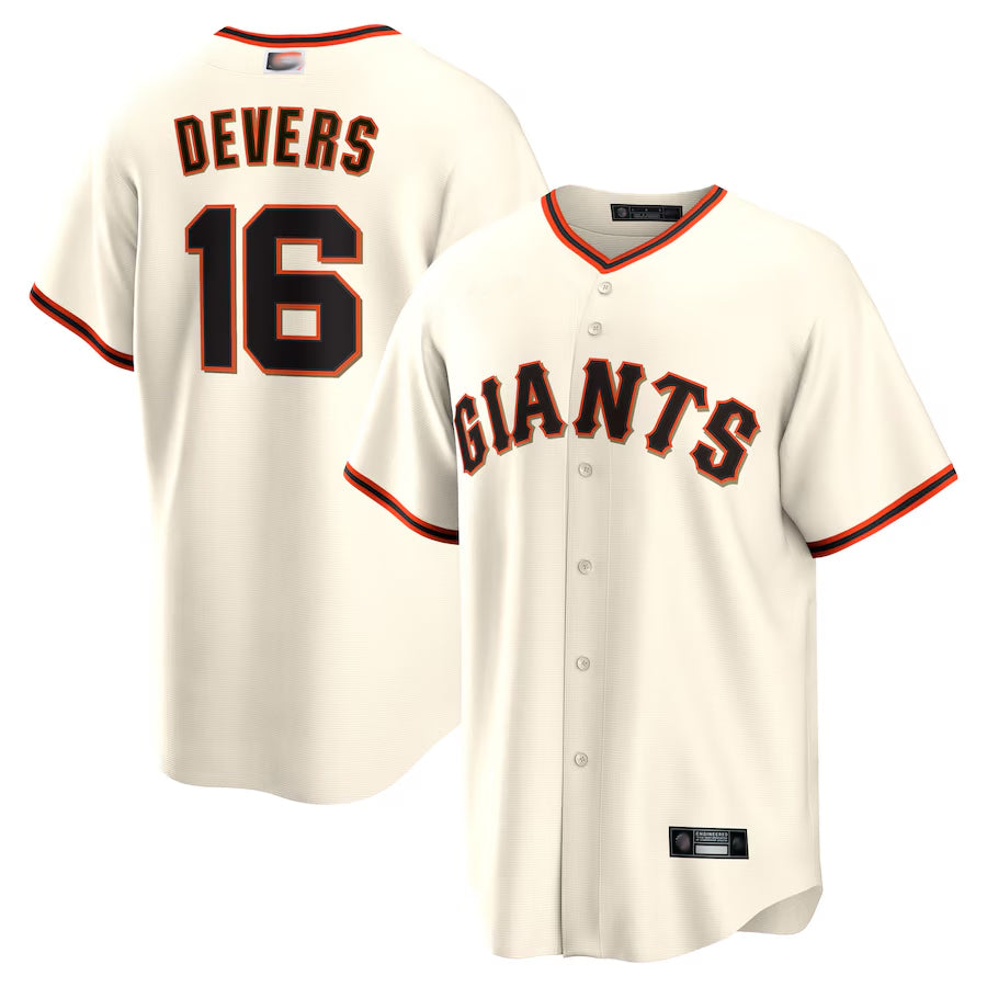 S.Francisco Giants #16 Rafael Devers Player White Home Replica Baseball Jerseys