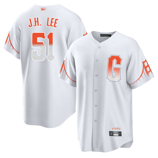 S.Francisco Giants #51 Jung Hoo Lee Player White City Connect Replica Baseball Jerseys