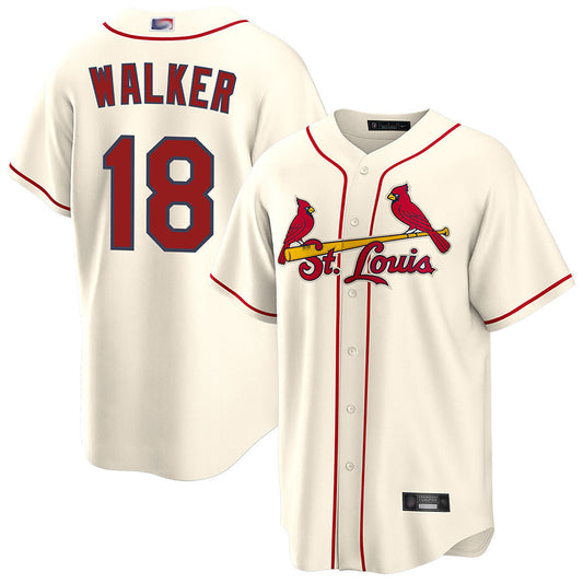 St.Louis Cardinals #18 Jordan Walker Player Cream Replica Baseball Jerseys