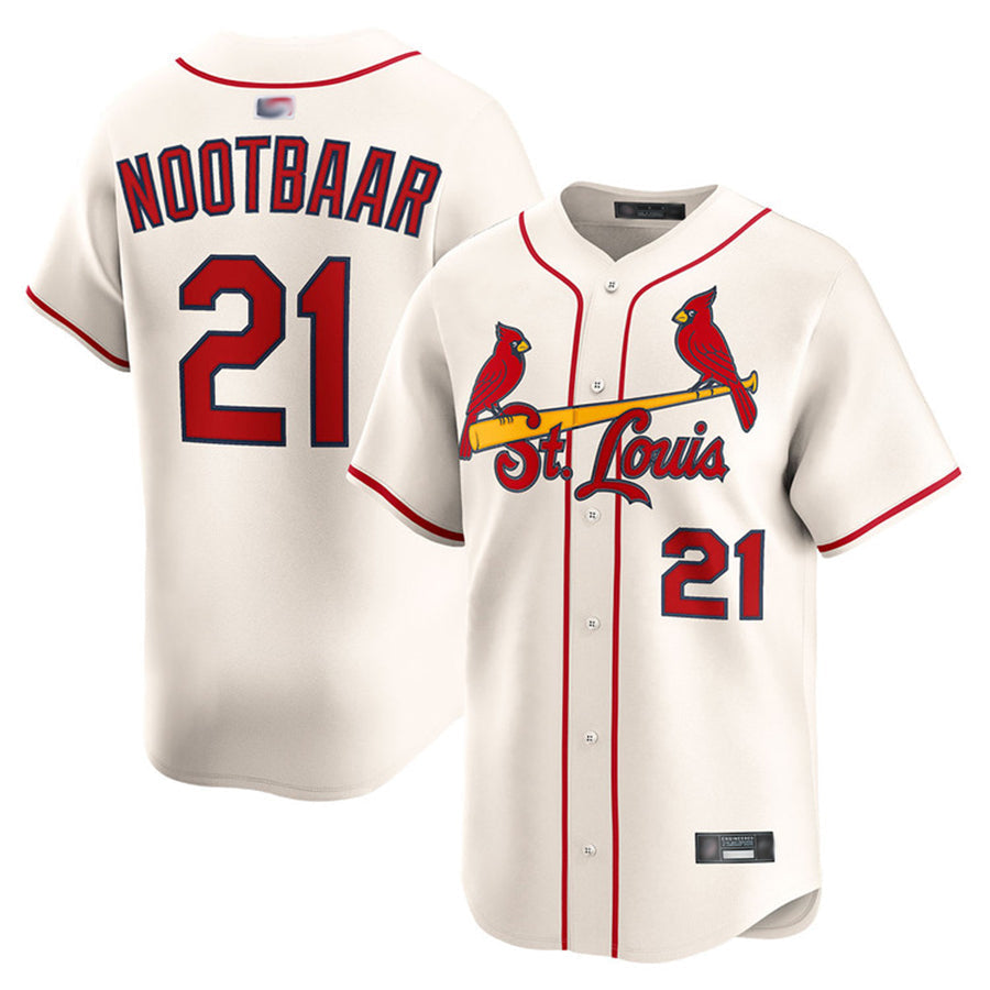 St.Louis Cardinals #21 Lars Nootbaar Player Cream Limited Home Baseball Jerseys