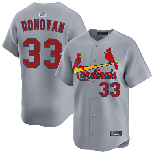 St.Louis Cardinals #33 Brendan Donovan Player Road Limited Baseball Jerseys