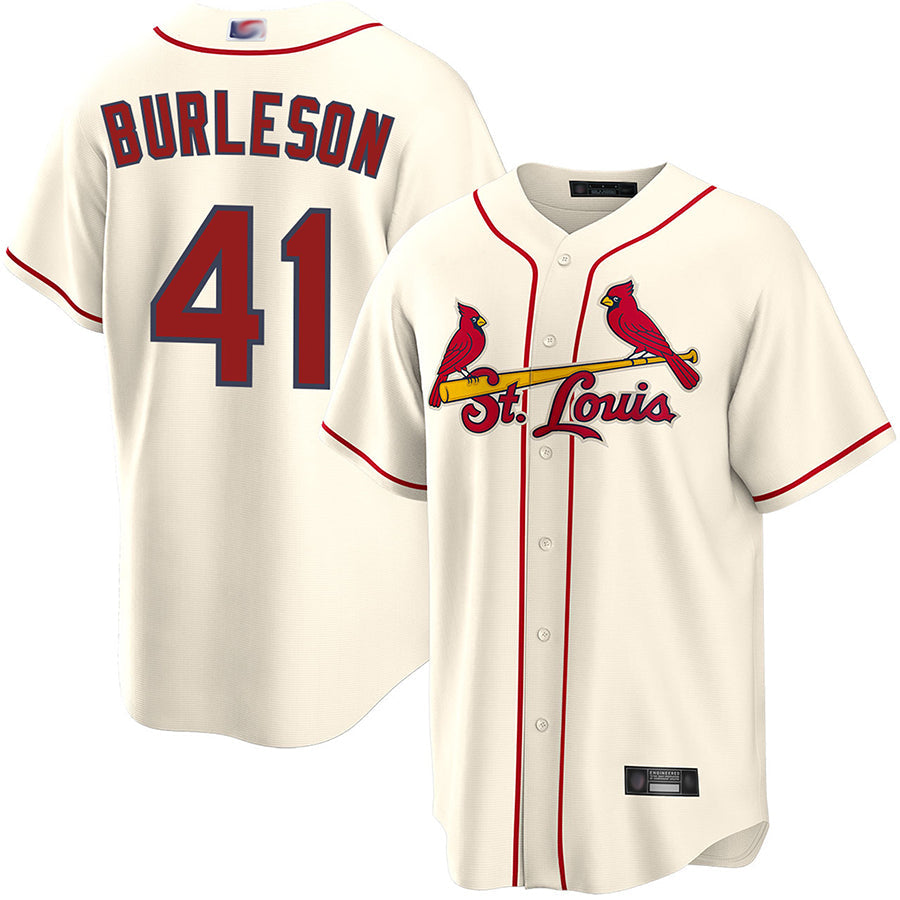 St.Louis Cardinals #41 Alec Burleson Player Cream Replica Home Baseball Jerseys