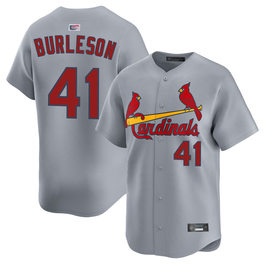 St.Louis Cardinals #41 Alec Burleson Player Road Limited Baseball Jerseys