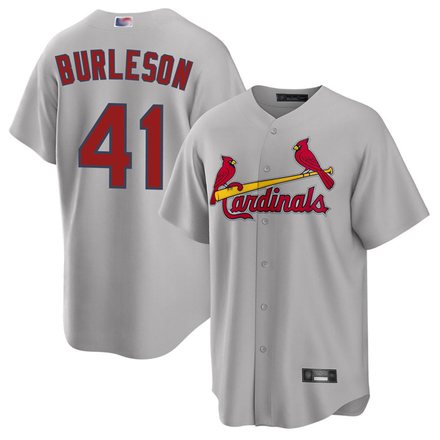 St.Louis Cardinals #41 Alec Burleson Player Road Replica Baseball Jerseys