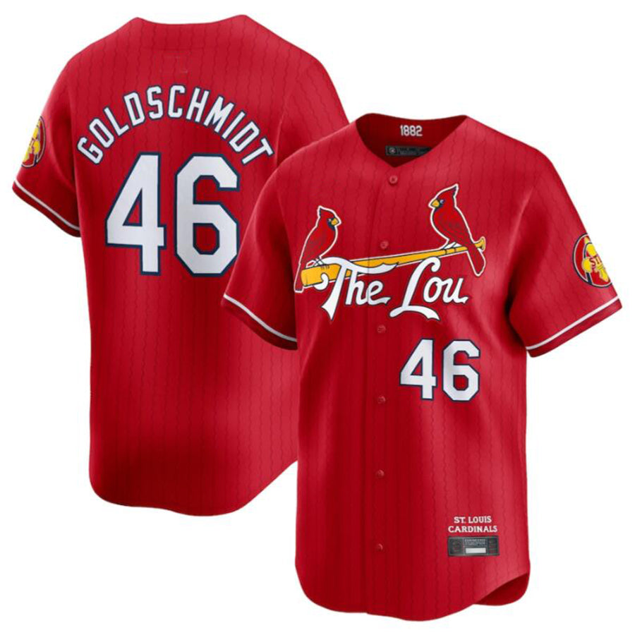 St.Louis Cardinals #46 Paul Goldschmidt Player Red City Connect Limited Baseball Jerseys