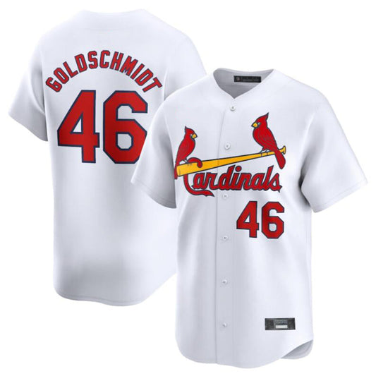 St.Louis Cardinals #46 Paul Goldschmidt Player White Home Limited Stitches Baseball Jerseys