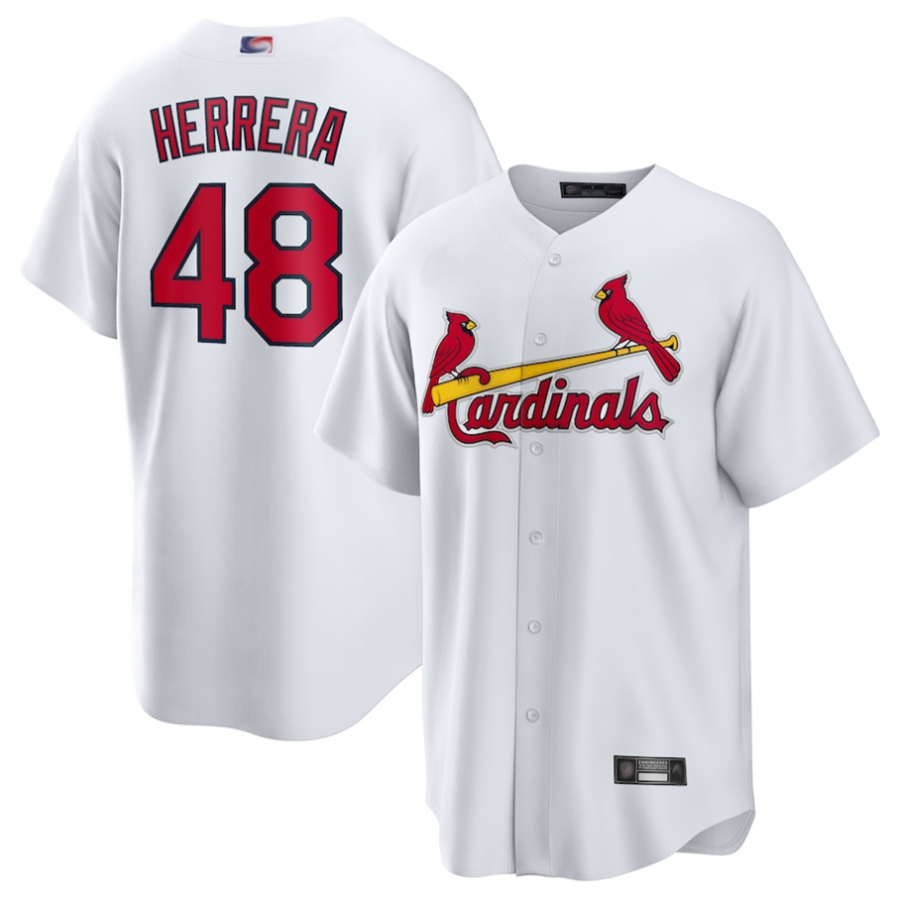 St.Louis Cardinals #48 Iv����n Herrera Player White Home Replica Baseball Jerseys