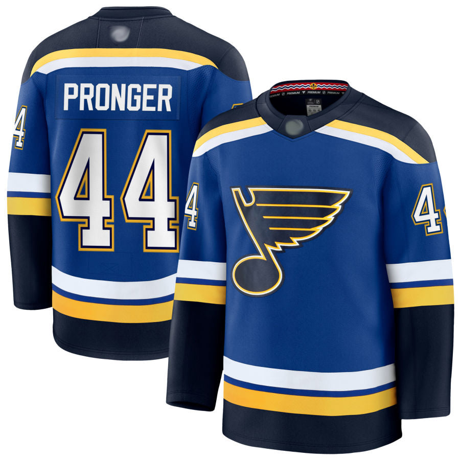 St. L.Blues #44 Chris Pronger Player Fanatics Premium Blue Hockey Jerseys