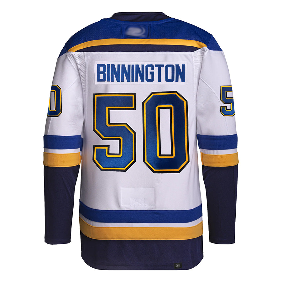 St. L.Blues #50 Jordan Binnington Player White Breakaway Hockey Jerseys