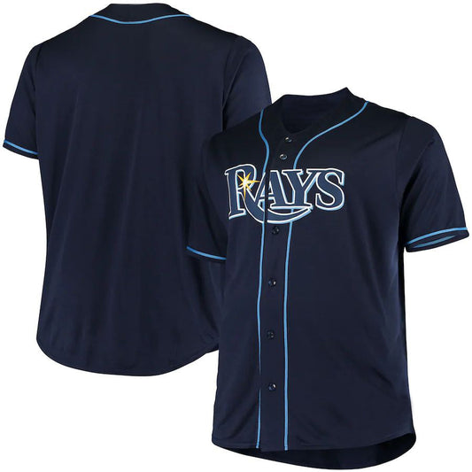 TB.Rays Blank Player Navy Big & Tall Replica Team Baseball Jerseys