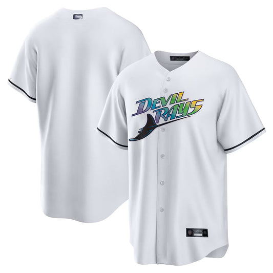 T.Bay Rays Blank Player White Home Replica Team Baseball Jerseys