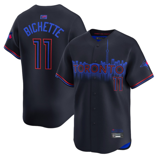T.Blue Jays #11 Bo Bichette Player Black City Connect Limited Baseball Jerseys