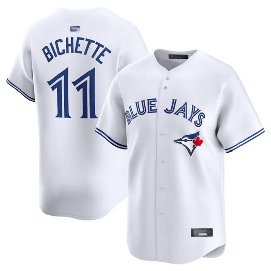 T.Blue Jays #11 Bo Bichette Player White Home Limited Baseball Jerseys