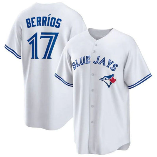 T.Blue Jays #17 Jos��| Berr��aos Player Home Replica White Baseball Jerseys