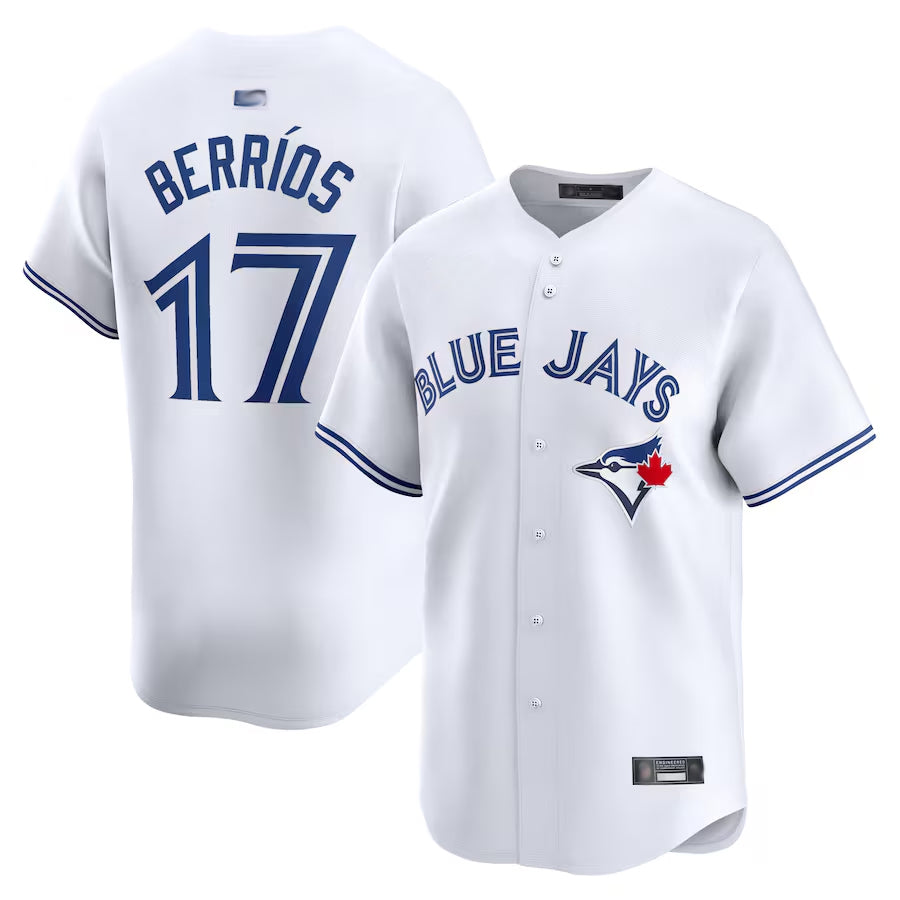 T.Blue Jays #17 Jose Berrios Player White Home Limited Baseball Jerseys