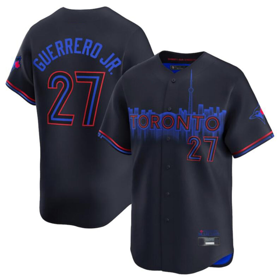 T.Blue Jays #27 Vladimir Guerrero Jr. Player Black City Connect Limited Stitched Baseball Jerseys