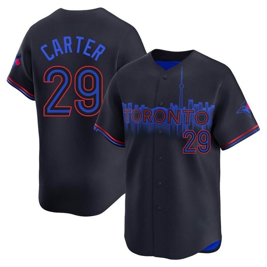 T.Blue Jays #29 Joe Carter Player Black City Connect Limited Home Baseball Jerseys
