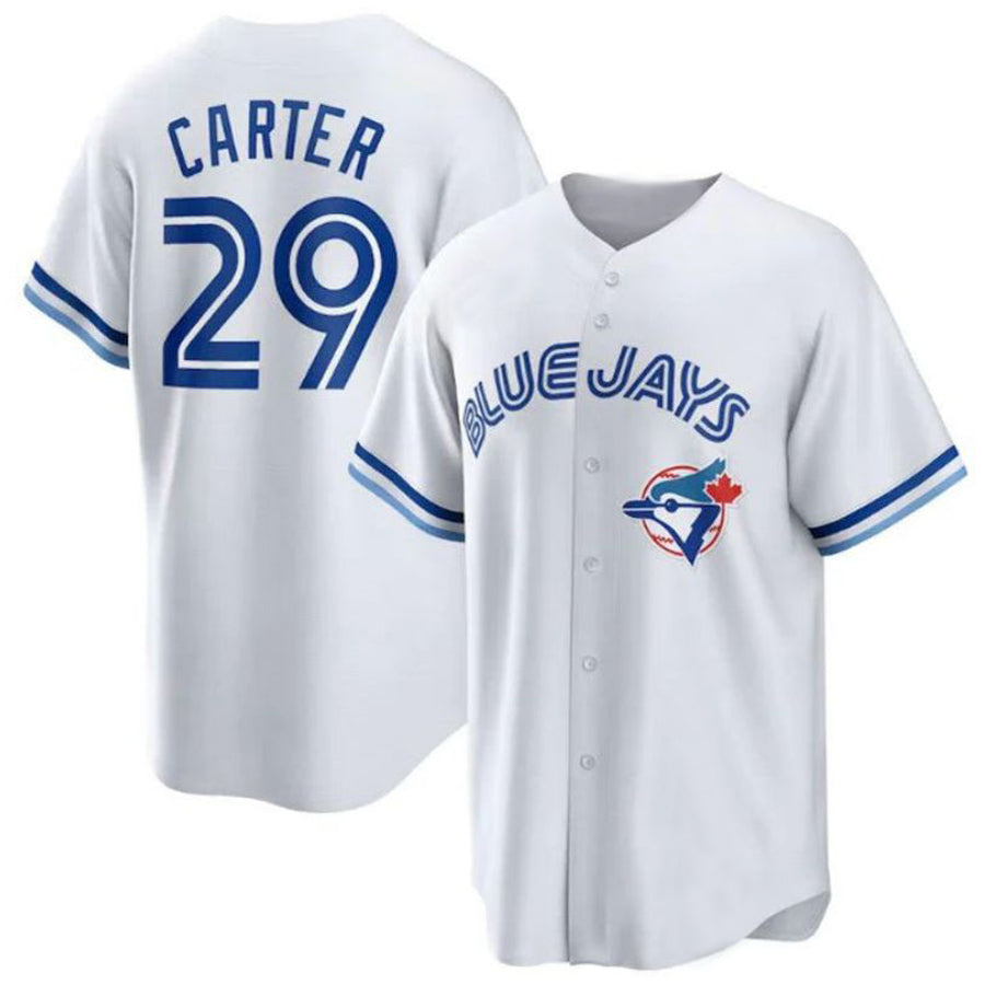 T.Blue Jays #29 Joe Carter Player Home Cooperstown Collection White Baseball Jerseys