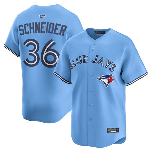 T.Blue Jays #36 Davis Schneider Player Light Blue Limited Baseball Jerseys